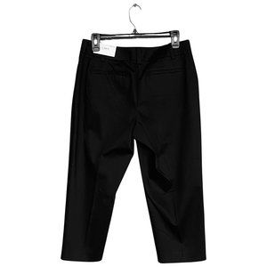 ANN TAYLOR - CURVY FIT Black Cotton Stretch Capri Cropped Pants 6P